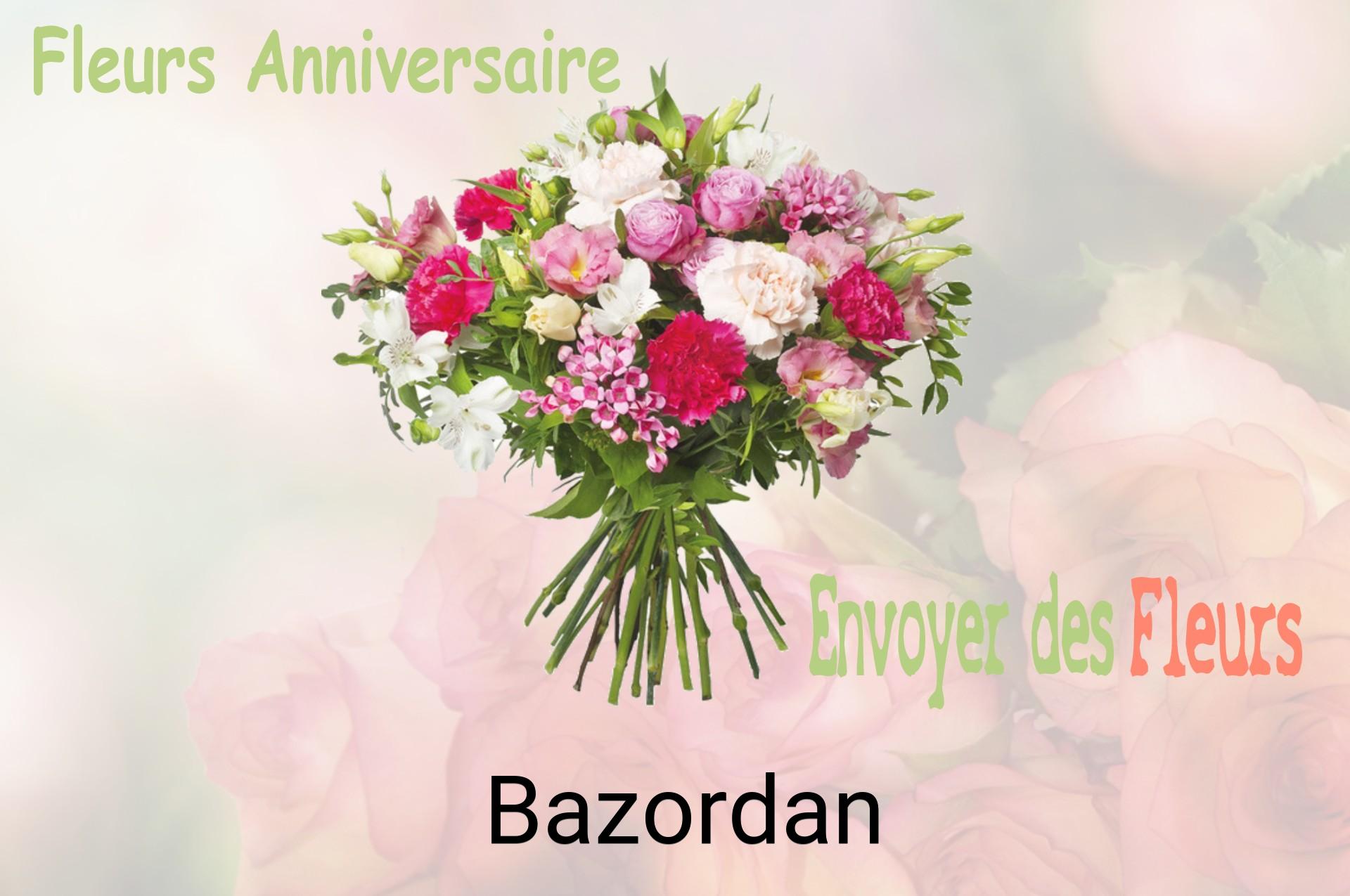 Bouquet de fleurs d’anniversaire livré à Bazordan