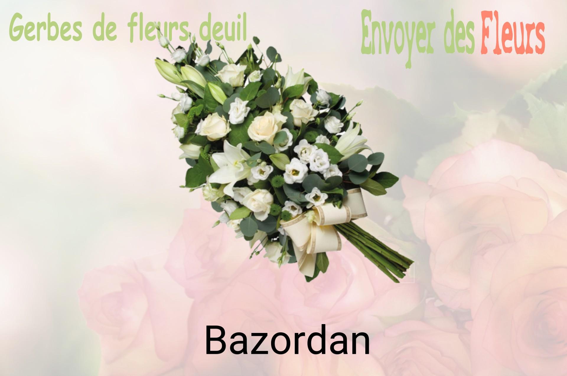 Gerbe de fleurs de deuil livrée à Bazordan